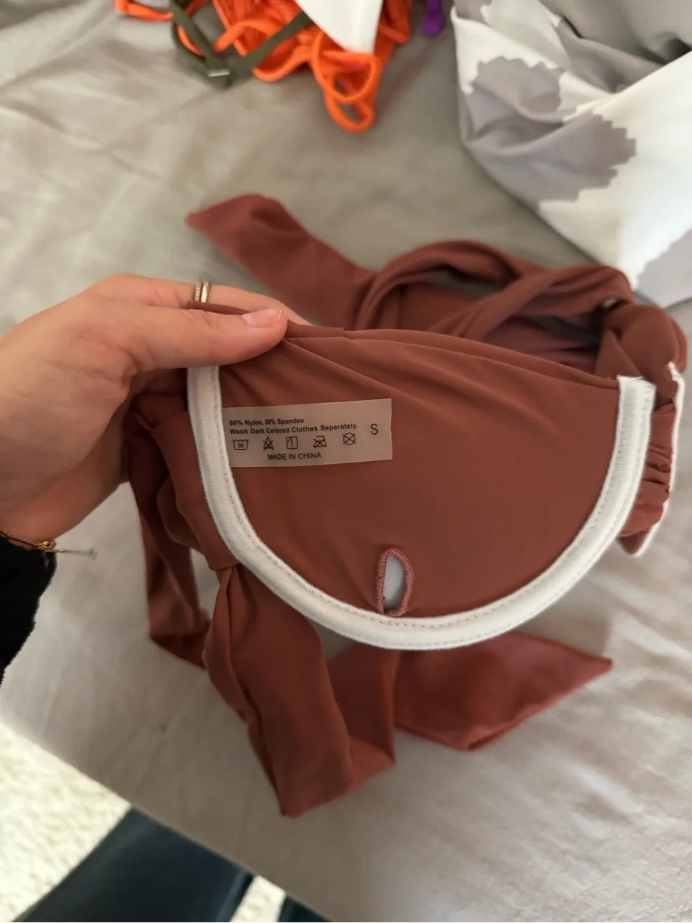 Women’s Twisted Bandeau Bikini Top - Rust